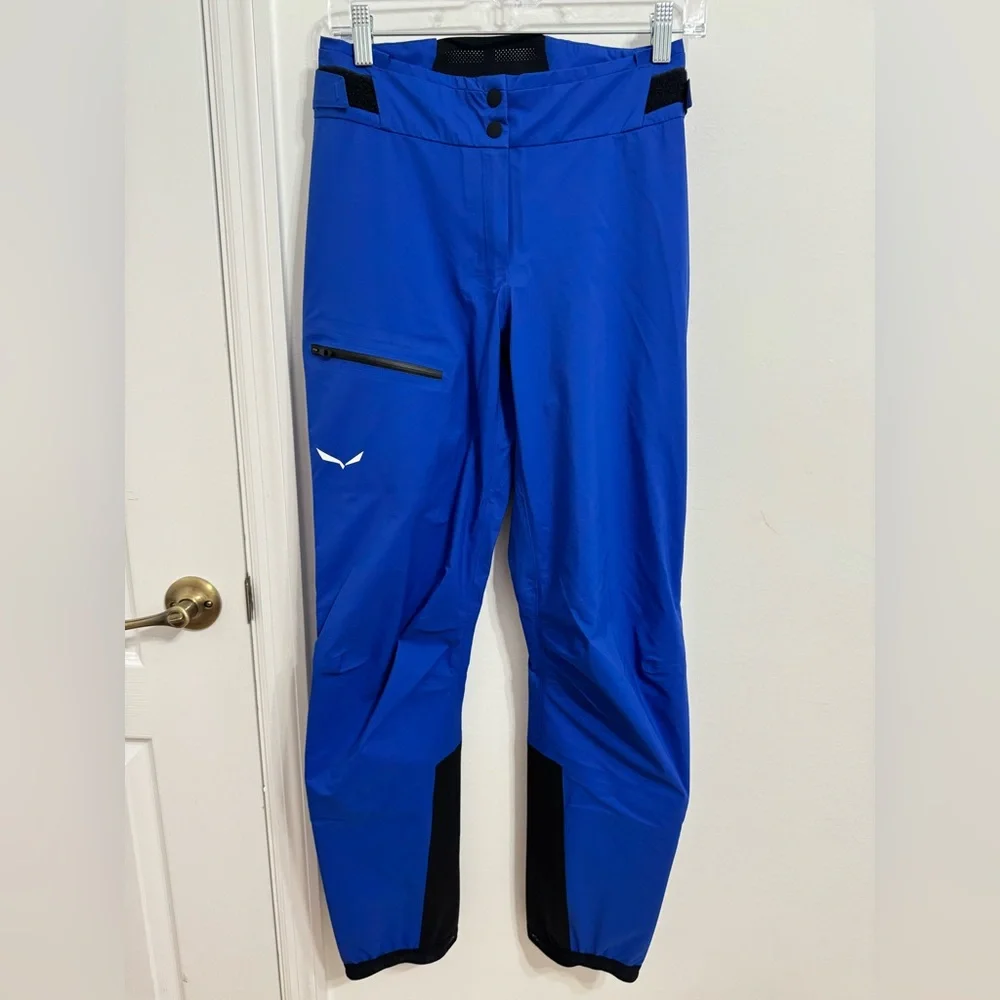 Salewa Ortles 3L Powertex Waterproof Alpine Ski Shell Pants Women XS Blue / NWOT